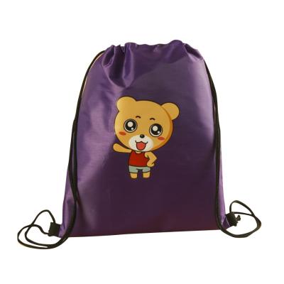 China With custom printed waterproof USB 210d polyester shopping drawstring slazenger backpack drawstring bags for sale