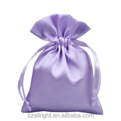 China BIODEGRADABLE Satin Bags Customized Satin Gift Bag , Satin Drawstring Pouch for sale