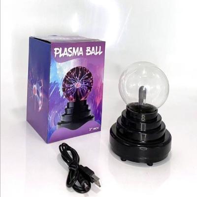 China Modern Magic Electrostatic USB Ion Ball Lamp Fancy Lighting Decorative Light Thumb Plasma Glass Ball Night Light Crystal Bedroom for sale