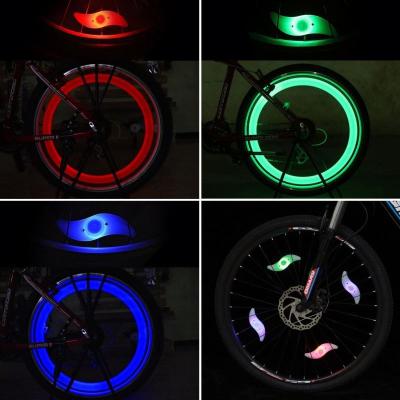 China ABS Plastic + LED Bike Tire Lights Bike Spoke Light Bicycle Wheel Lights with 3 Flash Modes LED Neon Lamps Used for Decoration Safety and Warning for sale