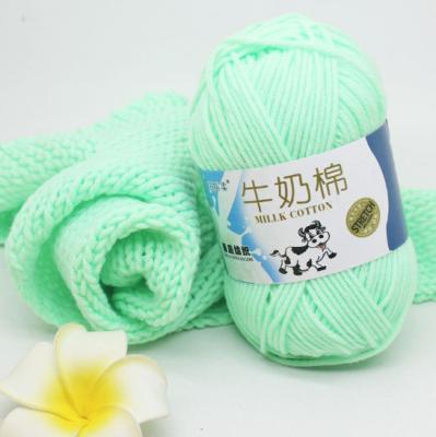 China 2022 New Style Hot Sale Moisture-absorbent soft acrylic worsted knitting baby yarn milk thick cotton yarn for sale