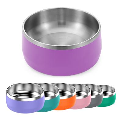 China Viable Custom LOGO Printing Pet Feeder Dog Food Bowl Feeding Puddle Non Stainless Steel Dog Bowl With Slip for sale