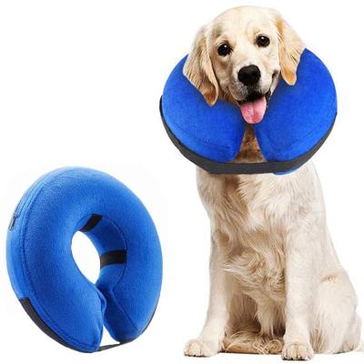 China Comfortable Adjustable Protective Soft Recovery Padded Inflatable Dog Cone UFO Dog Collar for Dogs and Cats for sale