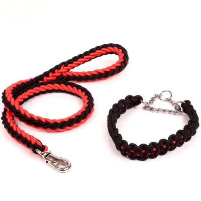 China Reflective Custom Strong Reversible Limbing Rope Dog Collar And Leash Set, Dog Leash Collar For Pet Walking for sale