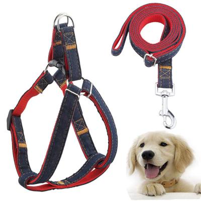 China Wholesale Custom Retractable Padded Adjustable Dog Pet Products Leather Harness Backpack Pet Harness Set On Sale for sale