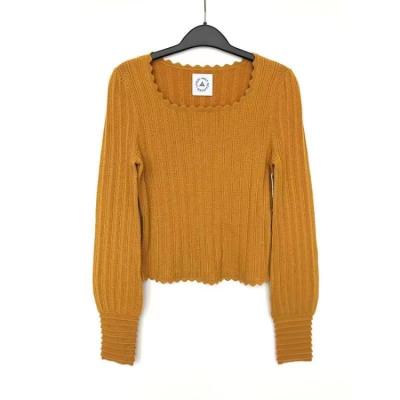 China Custom Logo Fashion Design Casual Knit Anti-wrinkle Women Slim Square Neck Pullover Sweater for sale