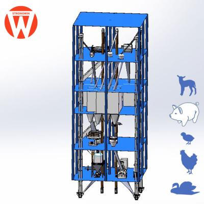 China Farm Poultry Poultry Animal Feed 10t/h Animal Feed Processing Line Equipment For Customers for sale