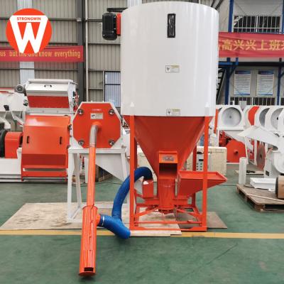 China Factory Strongwin Corn Heater Roll Crusher Animal Feed Grinder And Blender Machine for sale