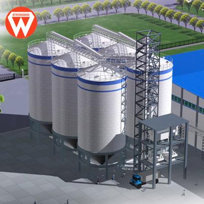 China 1000ton grain silo feed line livestock feed storage silo in animal feed line for sale