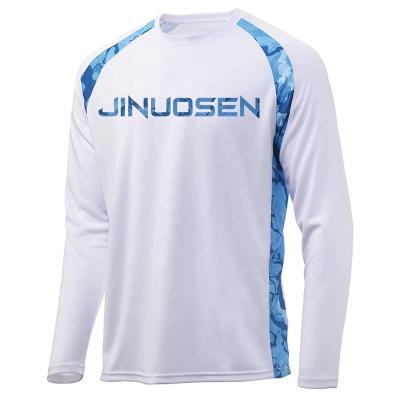 China Antibacterial Fishing Shirt Performance Fishing Custom Logo Wholesale Men Long Sleeve Clothing Sublimation Tops OEM Newest Design Anti Bacterial T-shirt for sale