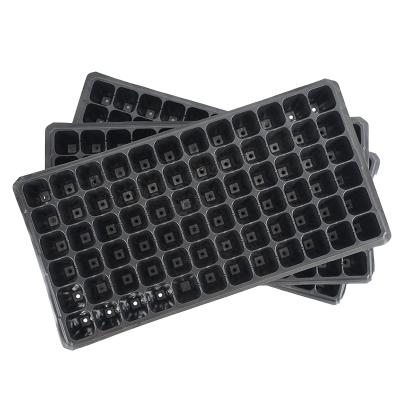 China Ex-factory price 72 seed planting seed tray eco-friendly plastic seedling tray black\blue nursery for sale