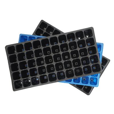 China Eco-friendly Black Plastic 50 Cell Planting Seed Planting Cell Nursery Tray Seed Propagation Tray for sale