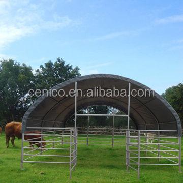 China Metal Steel Frame Livestock Housing Shelter. ranch cattle shed for sale