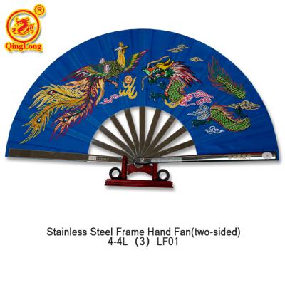 China Slip Proof Grip 730g Customized Weight Trainer Extremely Heavy Duty Stainless Steel Strong Practice Hand Fan Favorite Martial Art Hand Fan for sale