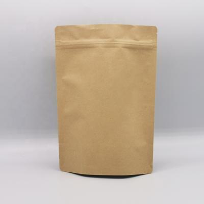 China Moisture Proof Kraft Paper Bag Small Paper Bags With Own Logo Custom Stand Up Kraft Paper Pouch Bag for sale