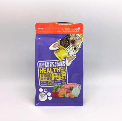 China Barrier Dog Food Pouch Printed Dog Food Bags Flat Bottom Pouch With Zipper For Pet Food for sale