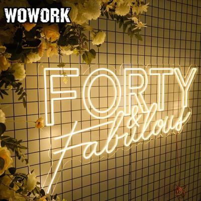 China 2022 WOWORK Waterproof Hot Sale 12v Party Electronic Customized Wall Mounted Supplies Led Flexible Neon Light With Clear Acrylic for sale