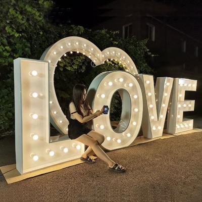 China WOWORK Loft Style Decoration Wedding Holiday Window Display Light Sign Waterproof Illuminated Letters For Stage Decoration for sale