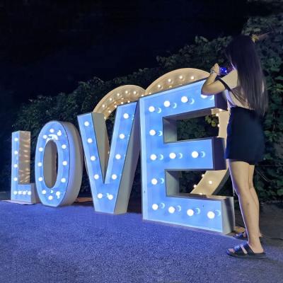 China Waterproof Baby Shower Birthday Party Decoration WOWORK Fushun Giant Marquee Letter Light For Other Wedding Decoration for sale