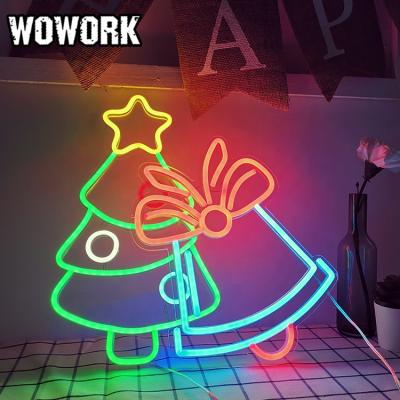 China Waterproof Custom Japanese Style Logo WOWORK LED Photo Neon Props For Wall Hanging Decoration for sale