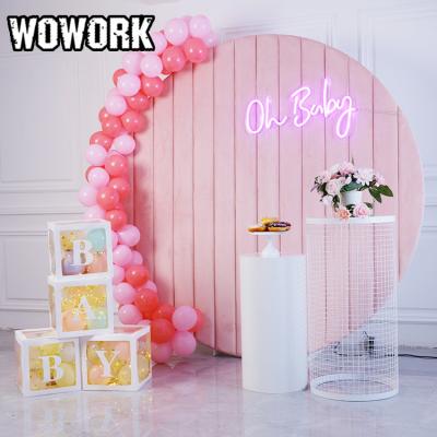 China Wholesale INS Style Waterproof WOWORK Fushun Birthday Event Decoration Party Display Props Stage Backdrop For Weddings for sale