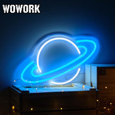 China Waterproof Colorful Battery Driven WOWORK LED Table Letter Office Flexible Neon Sign For Shop Home Decor for sale