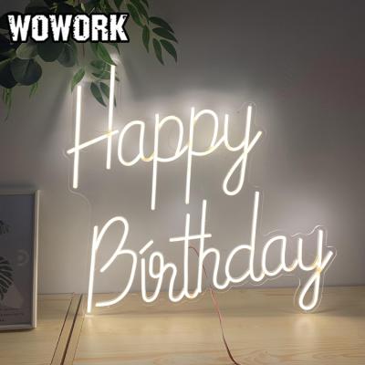 China 2021 WOWORK Fushun INS Style Party Props Waterproof Decor Lighting Cable Neon Sign Romantic Handmade Wedding For Party for sale