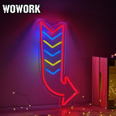 China 2022 WOWORK Fushun waterproof wall art hanging led neon lights mini 5v usb sign cable for home store front display for sale