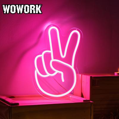 China Waterproof 2022 New WOWORK 3D Festival RGBW 5v USB Variable Bright Neon Lamp Digital Led Sign For Wall Art Home Decoration for sale