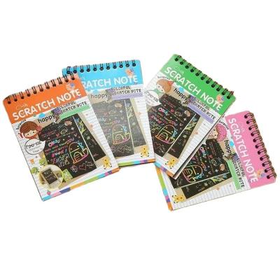 China Diy Children's Scratch Paint Glare Scratch Painting Art Paper Coil Students Learning Tools for sale