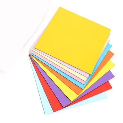 China Paper Folding Kids Color Paper Crafts Colorful Square Folding Paper 15x15cm Assorted Colors Origami Paper for sale