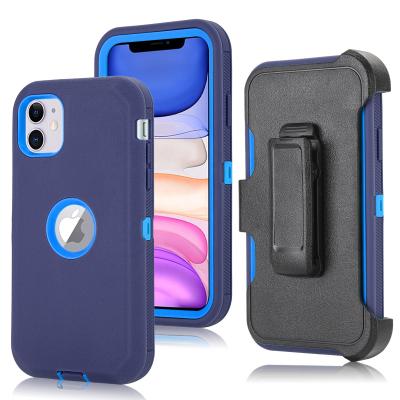 China Protection For iPhone 11 Belt Clip Shock Resistant Hard PC 2 In 1 Protector Phone Case For iPhone 11 Pro for sale