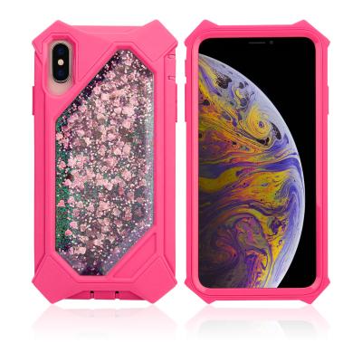 China Liquid Glitter Liquid Quicksand Phone Case Cover Protective Quicksand Phone Case For iPhone XS max for sale