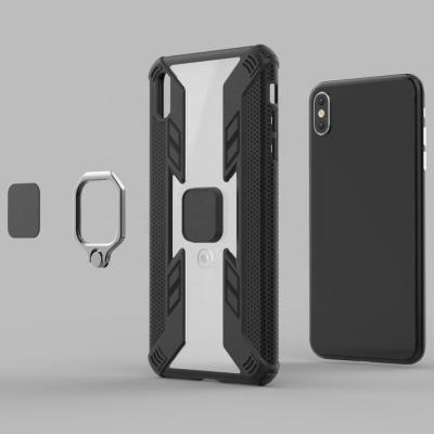 China New Style Protective 2 In 1 Hybrid Finger Strap Dirt-resistant Mobile Phone Case For iPhone Xs Max for sale