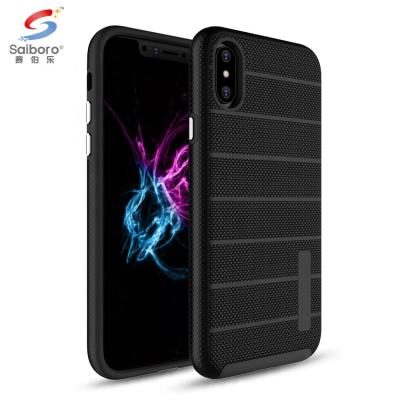 China Saiboro Customized PC tpu protective shockproof hard slim case for iphone X for iphone xs max case for sale