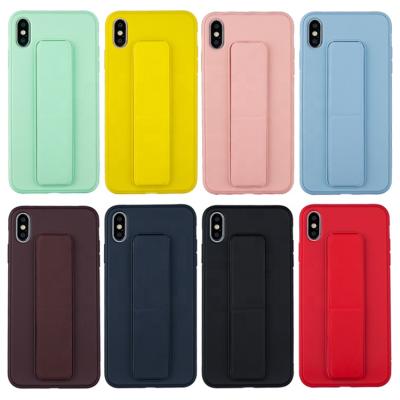 China 2020 latest design shockproof high quality tpu hidden kickstand portable smart phone case for iPhone X for sale