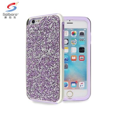 China Popular designer diamond tpu PC Saiboro style glitter girls protective bling case for iphone 6 6s plus case for sale