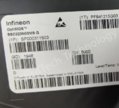 China BSC020N03MSG N-Ch MOSFET IC 30V 100A TDSON-8 OptiMOS 3M N P Channel Mosfet en venta