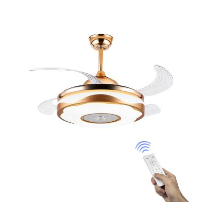 China Modern New Product 220V/110V Led Fan 42 Inch Designer Retractable Ceiling Fan Living Room Ceiling Fan Light With Remote Control for sale