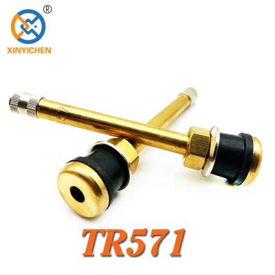 China TR571 Tire Brass Valves Rubber Snap In Tubeless Tire Wheel Valve Stem For Passenger Cars Stems Wheel Rim Parts Accessories for sale