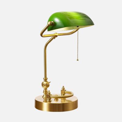 China Vintage Industrial Copper Bedside Lamp Natural Eye Protection Work Study Table Lamps for sale