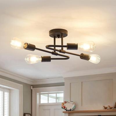 China Industrial modern living room iron style ceiling study bedroom dining room chandeliers and pendant lights for sale