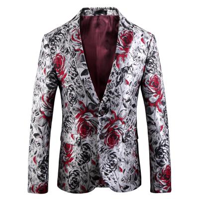 China Anti-wrinkle brand men's vintage blazer coats collar casual jackets Chinese style business dress male slim fit suit for sale