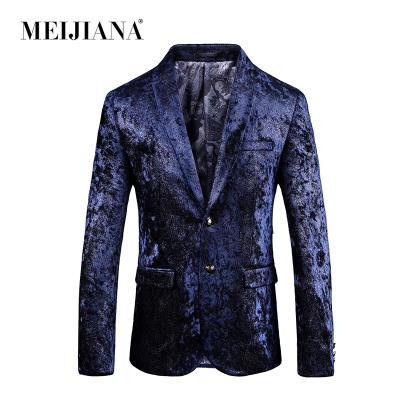 China Simple Print Men's Anti-Wrinkle Ink Brand Suit Male Blazer Button Blazer JacketStyle Flame Print Vintage Suit for sale