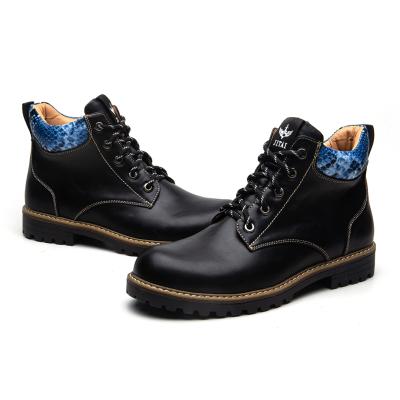 China Massage 2020 autumn and winter fashion shoes men design leather casual men's lace-up boots for sale