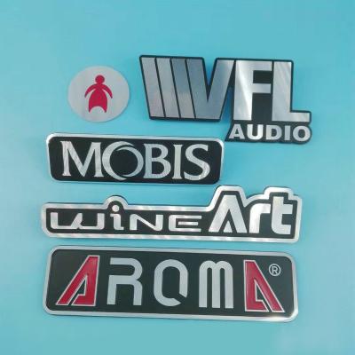 China 3D Transfer Waterproof Custom Self Adhesive Metallic Logo Electroplating Sticker Nickel Metal Electroforming Gold Labels Sticker for sale