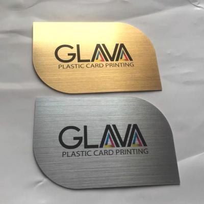 China Store\Club\Library And Campus Plastic PVC Customized Gold / Silver Printing Foil Shaped Business Card for sale