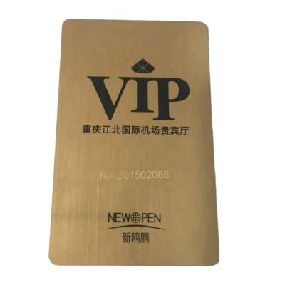 China Store\Club\Library and Campus Custom Printed Brushed Gold PVC Card With Signature Panel for sale