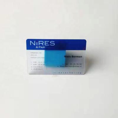 China PVC Plastic Card Cheap Price Custom Clear PVC Business Card Printing Transparent Plastic for sale