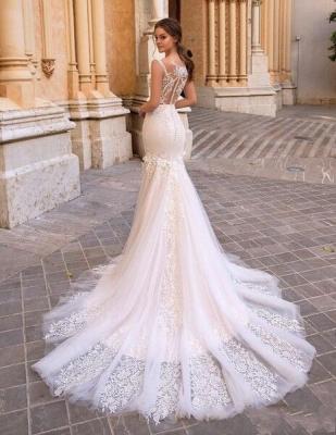 China ZH1526X 2022 New Breathable Gorgeous Mermaid Lace Wedding Dresses Sheer Sleeves V Neck Appliqued Bohemian Wedding Dresses Plus Size for sale